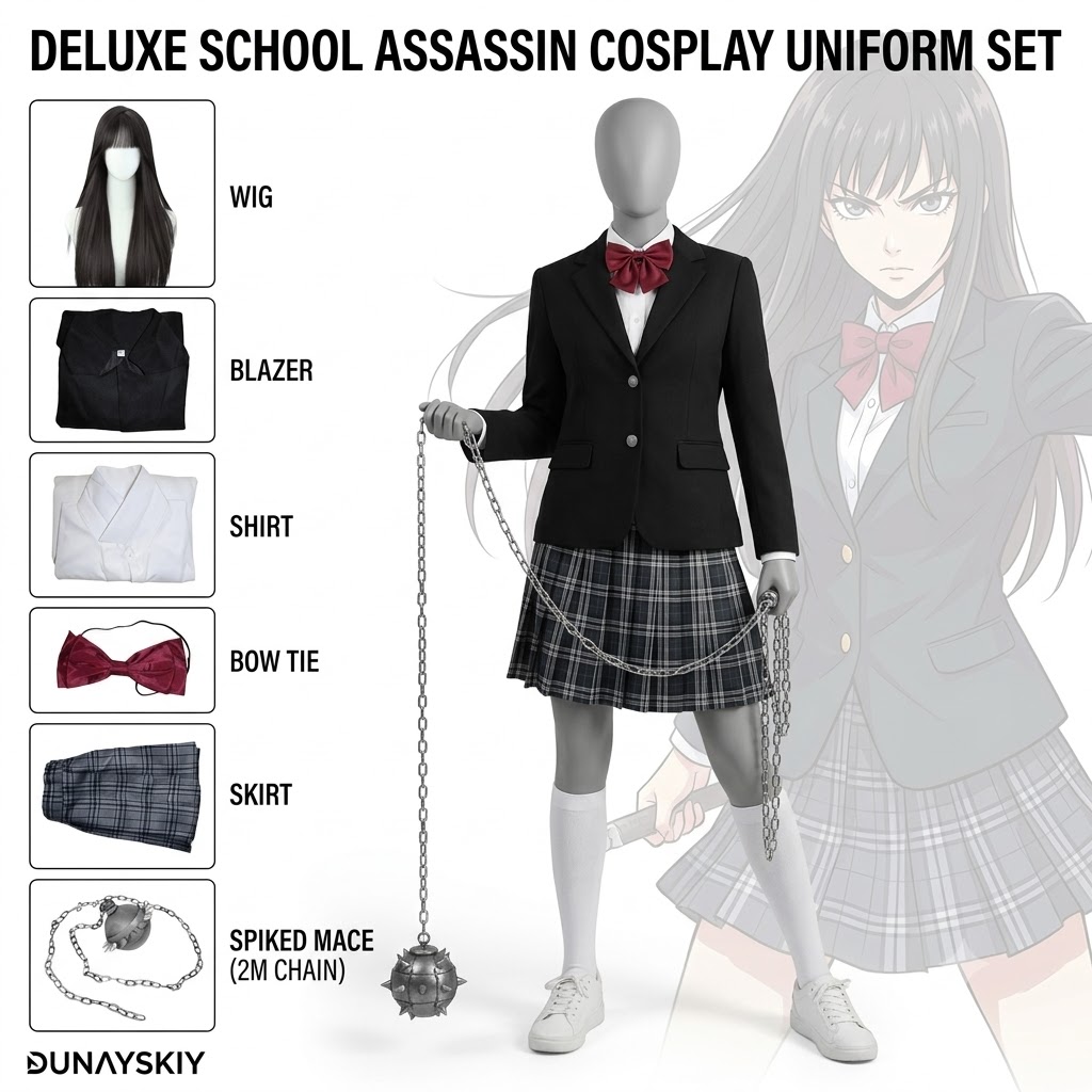 Formal Skirt - โกโกะ ยูบาริ แบล็ค เจเคกระโปรงชุดคอสเพลย์ชุดสไตล์ชุดนักเรียนสำหรับผู้หญิงปาร์ตี้ฮาโลวีนแต่งตัว