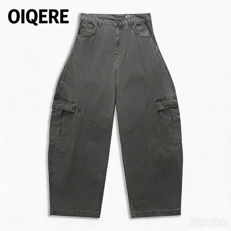 Tailored Trouser Wide - กางเกงยีนส์ทรงหลวมขากว้างสไตล์วินเทจอเมริกันสำหรับผู้ชาย ตัดเย็บแบบสามมิติ ทรงโค้ง ดีไซน์ลำลอง