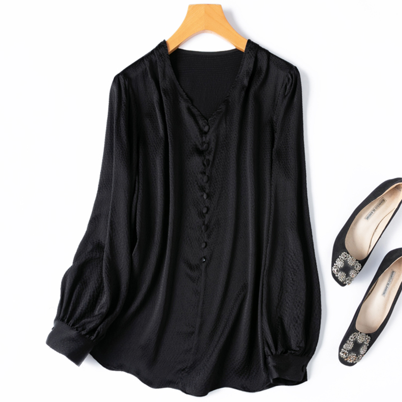 Silk Blouse - เสื้อไหมผู้หญิง 93% ไหมหม่อน 7% สแปนเด็กซ์ 19