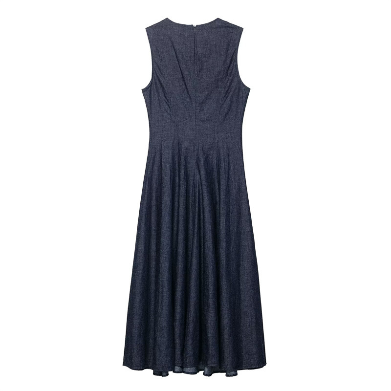 เดรสยีนส์ทรงมิดิสไตล์เรโทรแฟชั - Midi Dress บทวิจารณ์และราคา