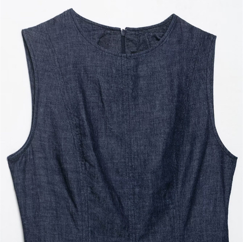 เดรสยีนส์ทรงมิดิสไตล์เรโทรแฟชั - Midi Dress บทวิจารณ์และราคา