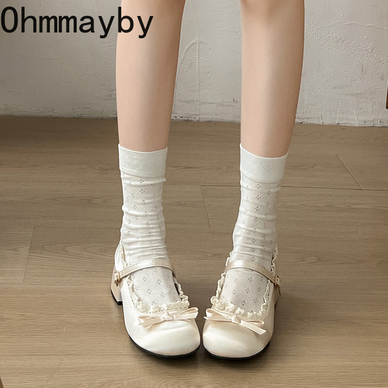 รองเท้าส้นเตี้ยแบบผูกโบว์ลายลู - Midi Dress บทวิจารณ์และราคา