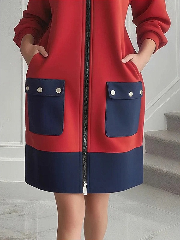 เดรสแขนยาวสีตัดกัน Modigirl สำ - Women'S Red Formal Wear บทวิจารณ์และราคา