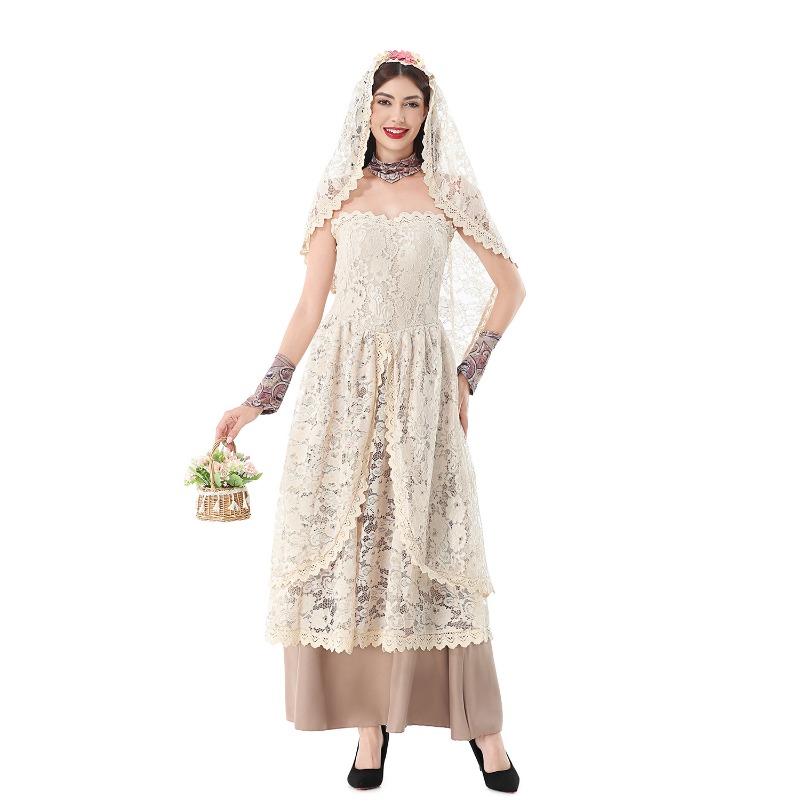 ชุดเดรสยาวผ้าลูกไม้สไตล์วินเทจ - Wedding Dress บทวิจารณ์และราคา