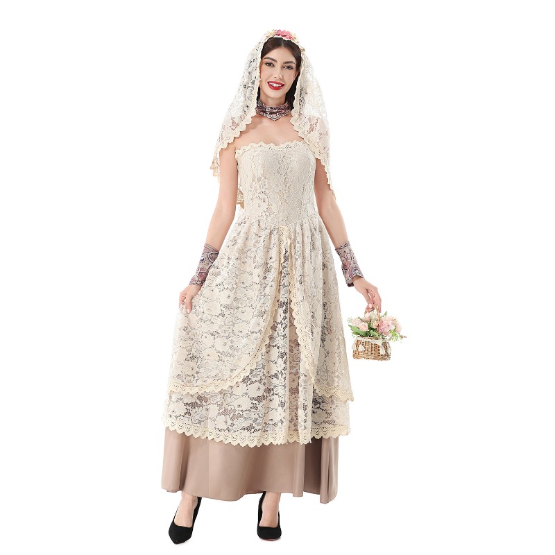 ชุดเดรสยาวผ้าลูกไม้สไตล์วินเทจ - Wedding Dress บทวิจารณ์และราคา