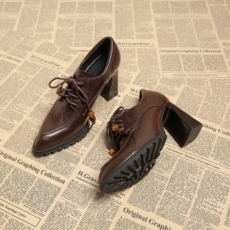รองเท้าส้นสูงแบบฝรั่งเศสทรง De - Pump Heel Block บทวิจารณ์และราคา