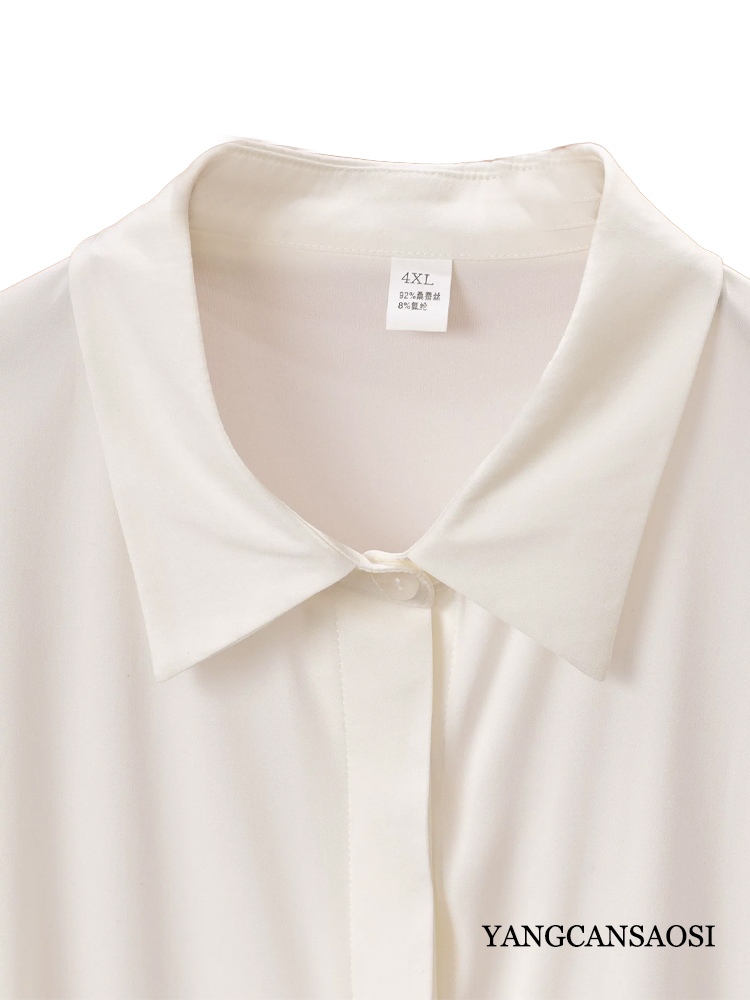 เสื้อเชิ้ตแขนยาวผ้าซาตินคู่ยืด - Silk Blouse บทวิจารณ์และราคา