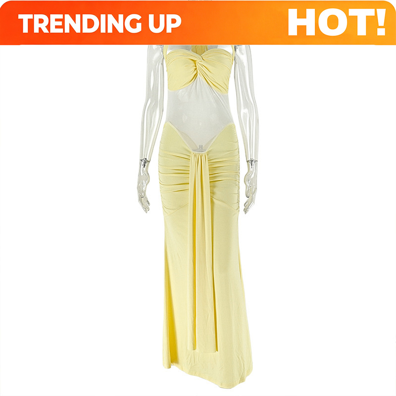เดรสทรงบอดี้คอนแบบผูกคอ เปิดหล - Midi Dress บทวิจารณ์และราคา