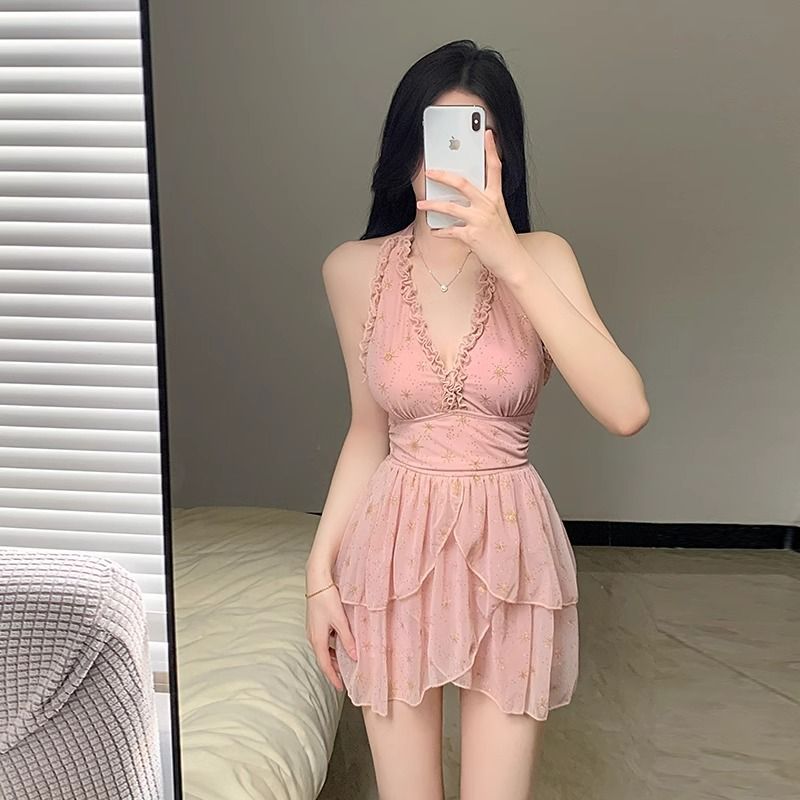 ชุดว่ายน้ำวันพีซแบบกระโปรงสำหร - Womens Suit บทวิจารณ์และราคา
