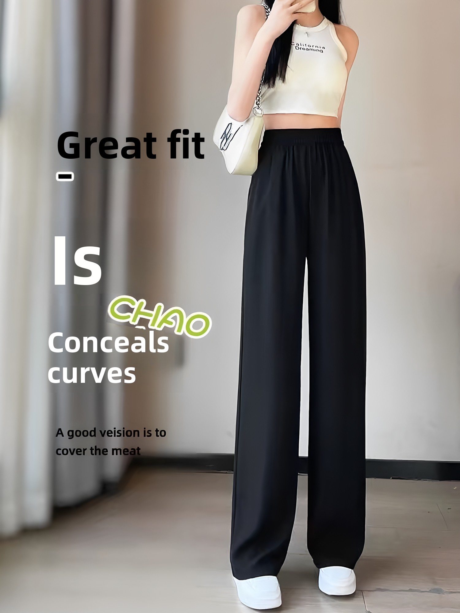 กางเกงขายาวทรงเข้ารูปสีดำสำหรั - Tailored Trouser Wide บทวิจารณ์และราคา