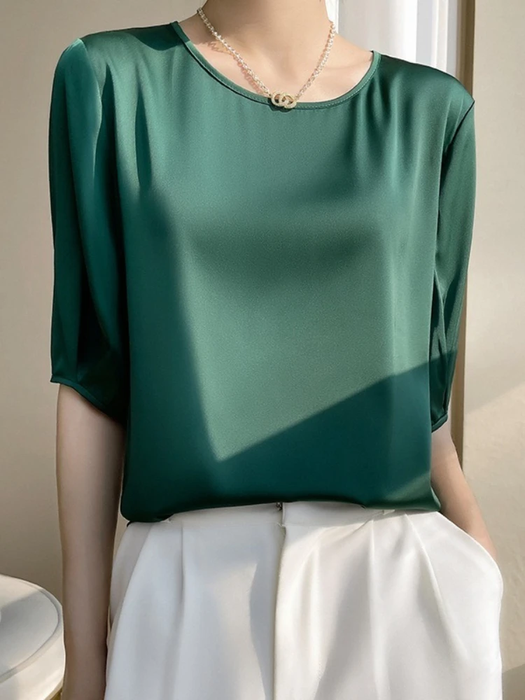เสื้อผ้าสตรีฤดูร้อนใหม่ เสื้อเ - Silk Blouse บทวิจารณ์และราคา