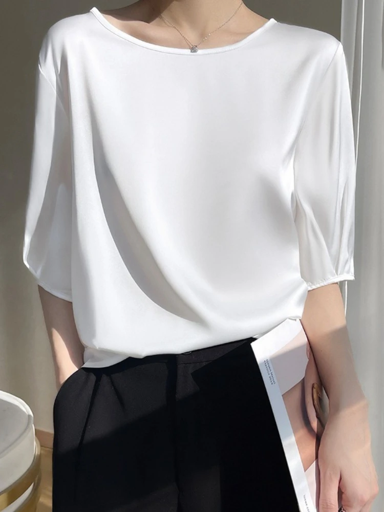 เสื้อผ้าสตรีฤดูร้อนใหม่ เสื้อเ - Silk Blouse บทวิจารณ์และราคา