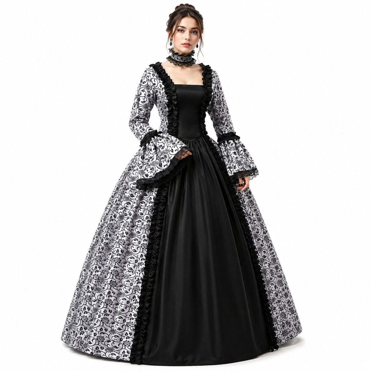 ชุดเดรสยาวสไตล์โกธิคยุคกลางวิน - Lace Dress บทวิจารณ์และราคา