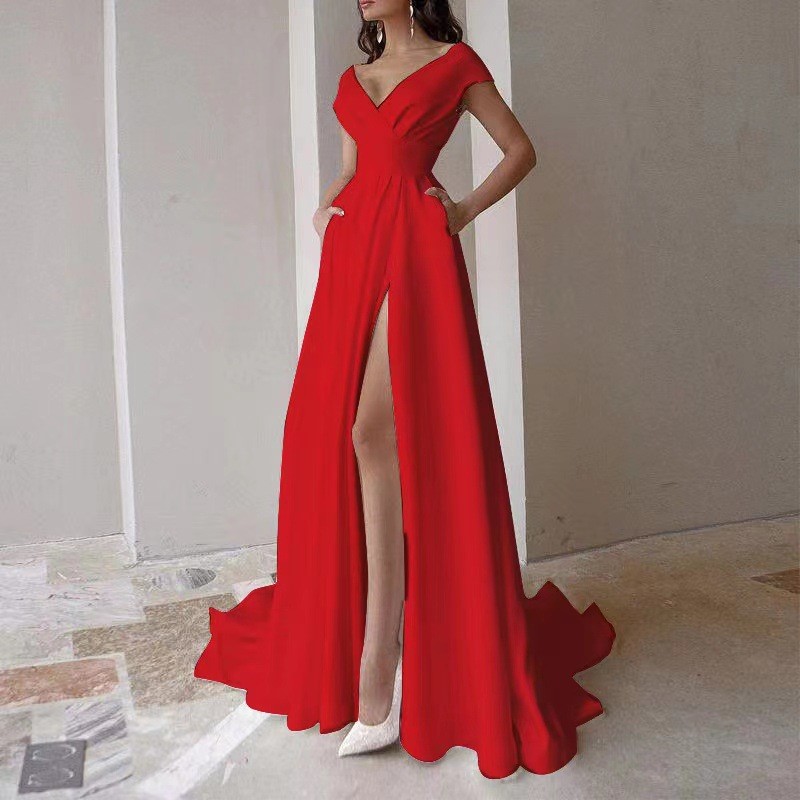 ชุดเดรสยาวทรงหรูหราสำหรับผู้หญ - Women'S Red Formal Wear บทวิจารณ์และราคา